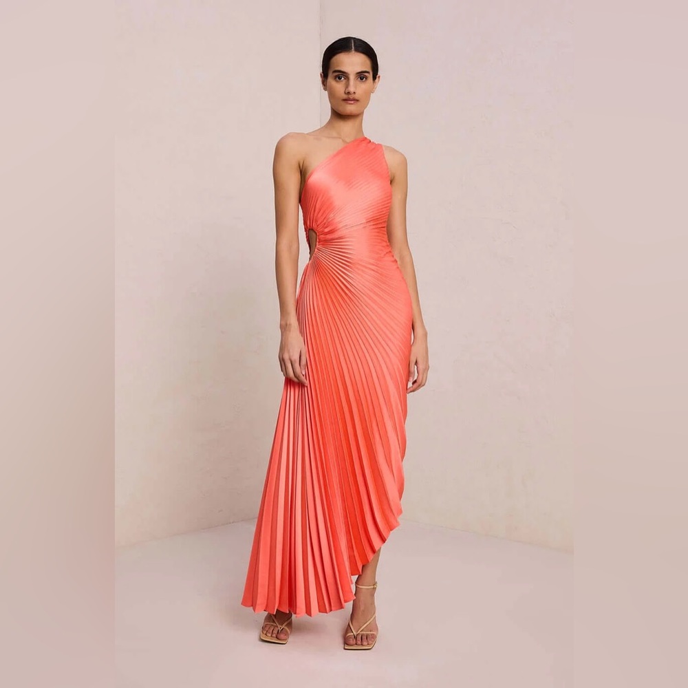 A.L.C. Delfina Matte Pleated Dress